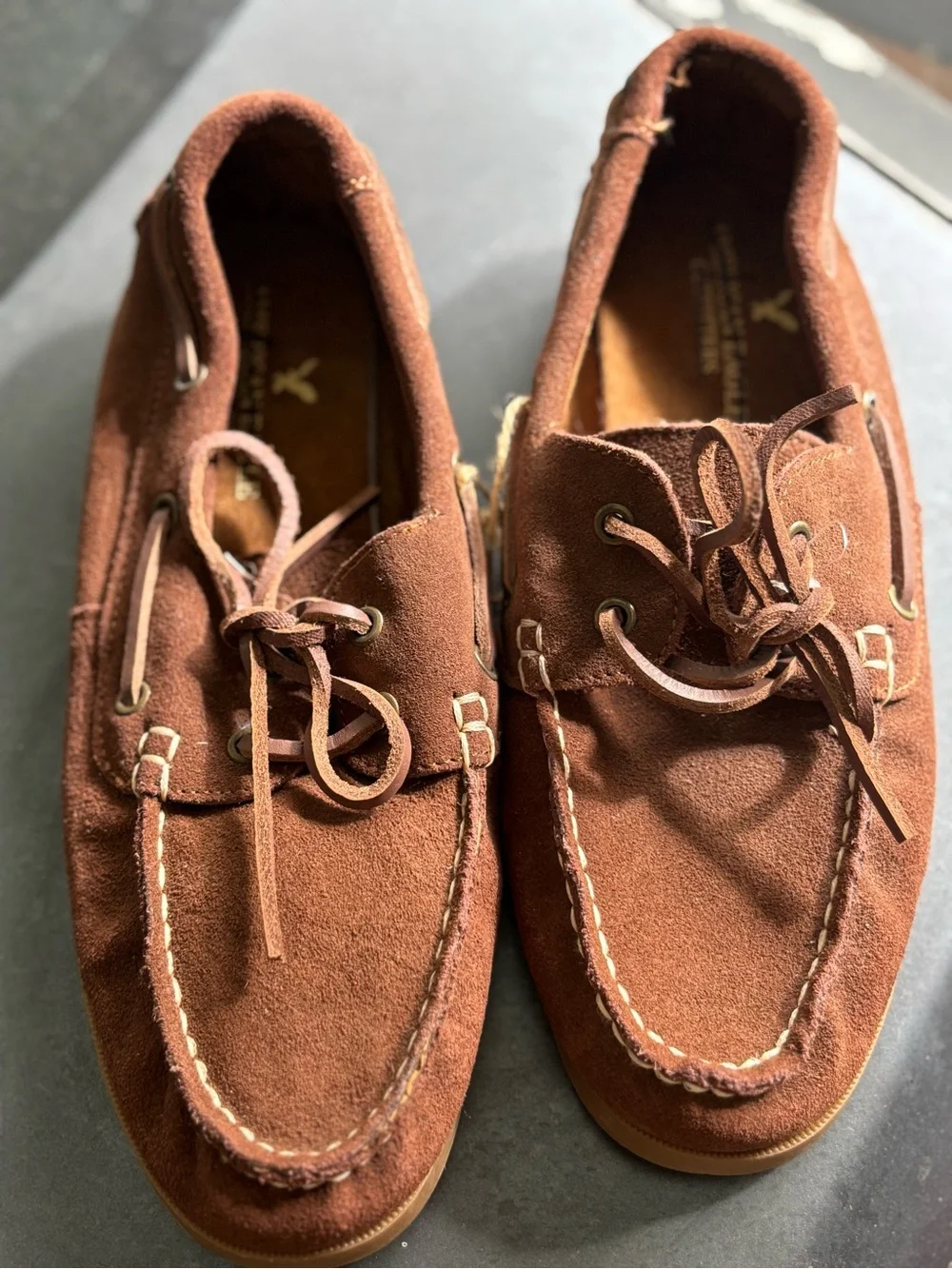 American Eagle Outfitters Brown Suede Boat Shoes Size 8